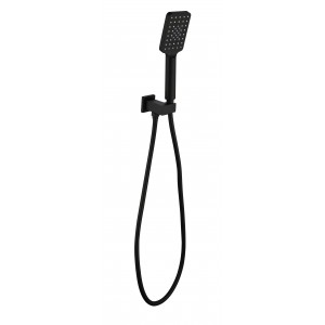 Eden Square Matte Black Hand Shower On Bracket